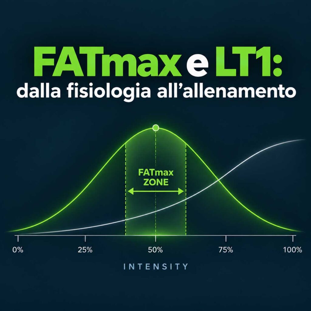 FATmax e LT1: curva di ossidazione dei grassi con la FATmax Zone evidenziata al variare dell’intensità